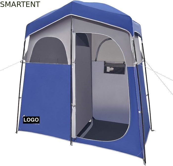 2.11*1.07*2.13M azul impermeable poliéster Instant Pop Up tiendas de campaña de privacidad con cobertura completa puerta y ventanas con cremallera proveedor