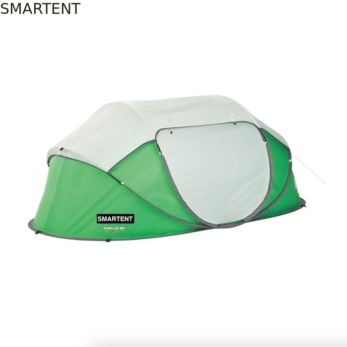 135*230*89CM 2-persona de fibra de vidrio verde impermeable poliéster pop up tienda de campamento proveedor