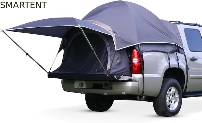 72'Inch Grey Pickup Camping Tent 4 Temporadas 2 Personas Fibra de vidrio palo impermeable Poliéster recubierto con ventanas de malla proveedor