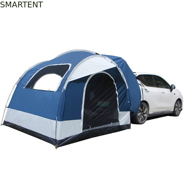 250*250*200CM PU2000MM Revestido de poliéster 210D 2 puertas SUV tienda de campamento con postes de fibra de vidrio y ventanas de malla proveedor