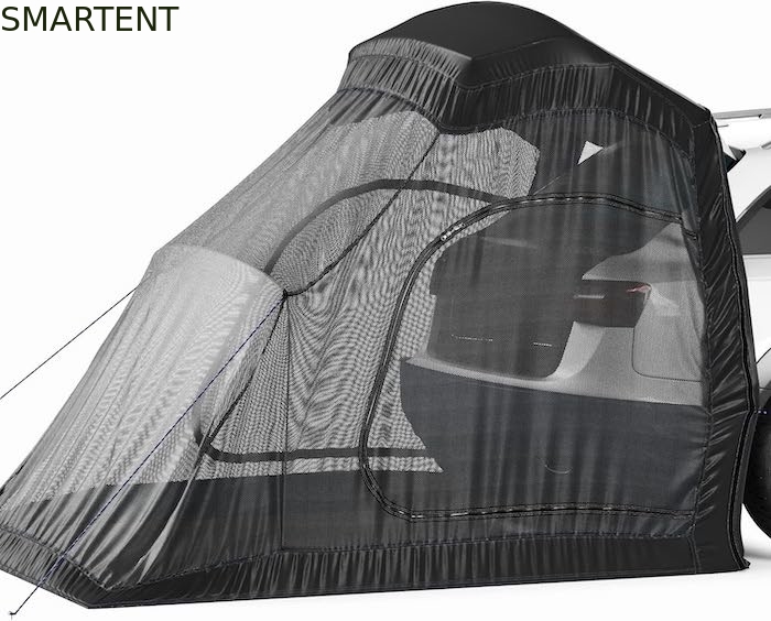 183*183*213CM Negro impermeable recubierto de poliéster carpa de acampada carpa compacta refugio para automóviles fácil de instalar para 2-4 personas proveedor