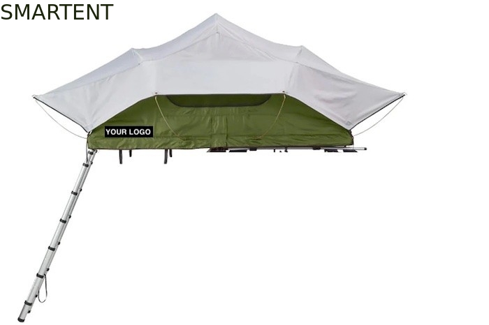 56*96*48'' pulgadas de doble color caliente de trabajo de aluminio marco a prueba de agua 600D Ripstop poliéster Tesla techo tienda de campamento proveedor