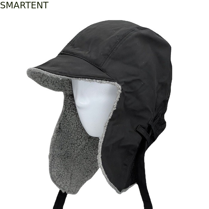 Accesorios ecológicos para exteriores sin crueldad OEM sombrero de nieve RPET negro para invierno proveedor