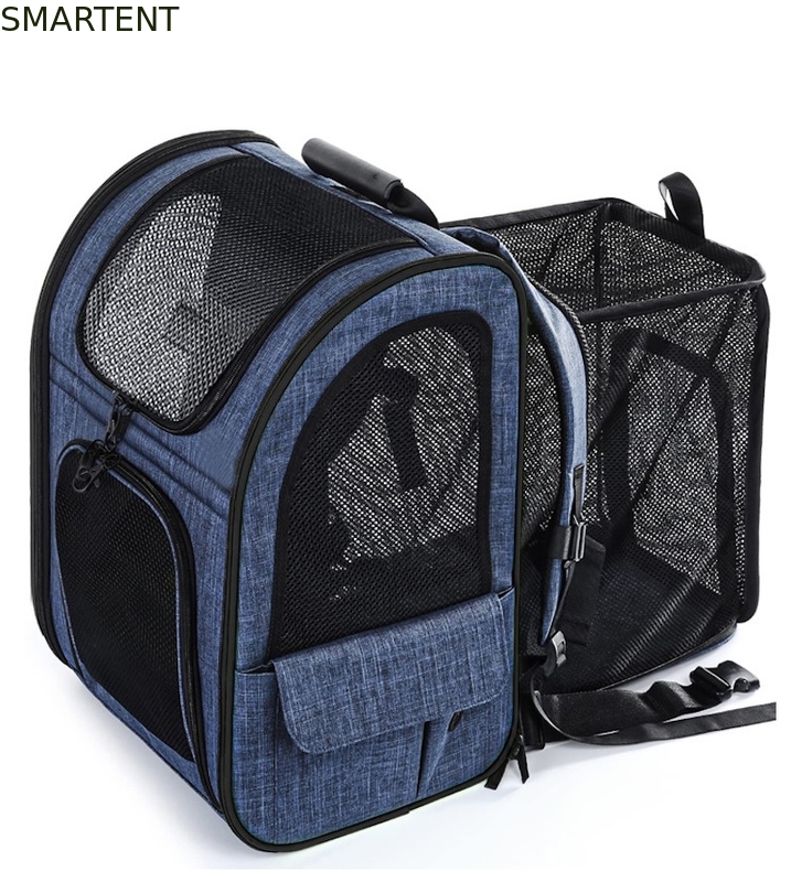 Exterior 33.5*27*42CM Azul Cationic Oxford Extensible Mujer de viaje Mochila de viaje Tejido suave Hermosas necesidades de mascotas para sus compañeros satisfechos proveedor