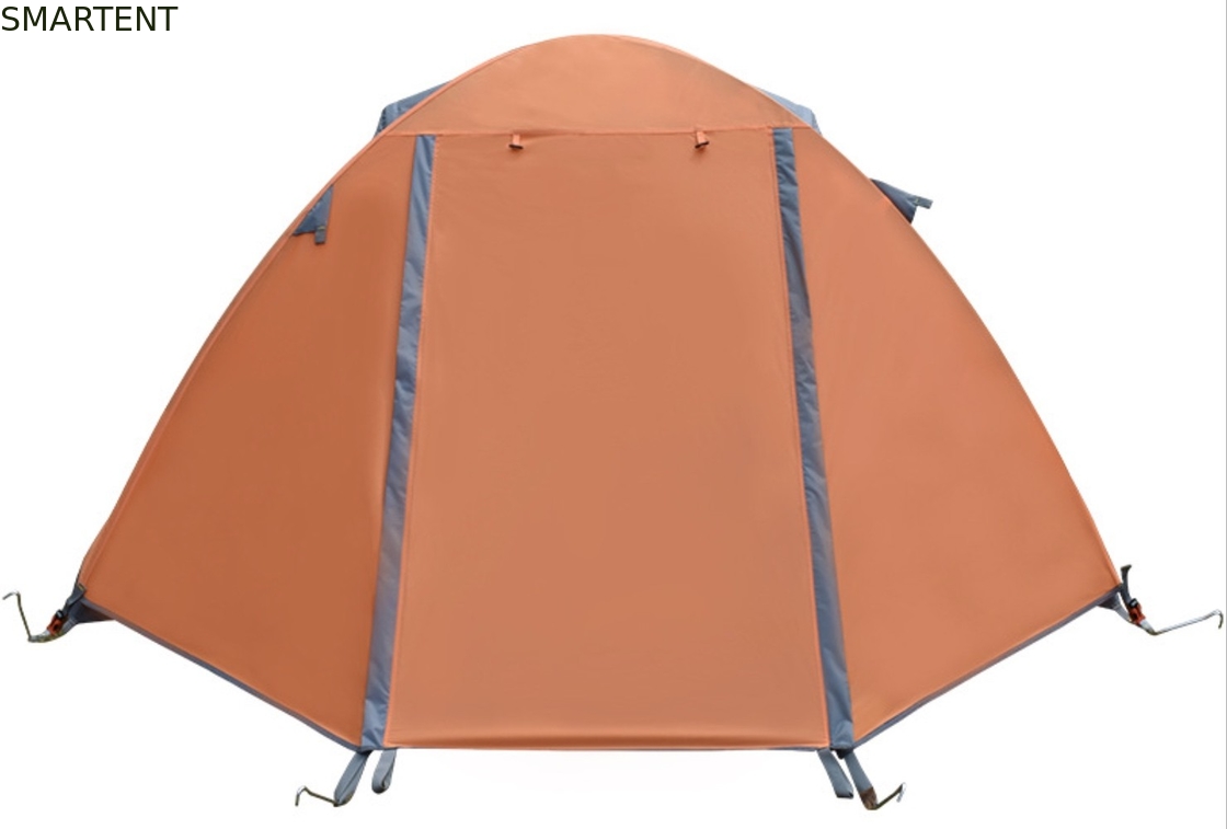 Tienda de campamento al aire libre 210*180*130cm Color naranja 210D Poliéster Ripstop PU2000mm Revestida para campo de nieve y evento familiar proveedor
