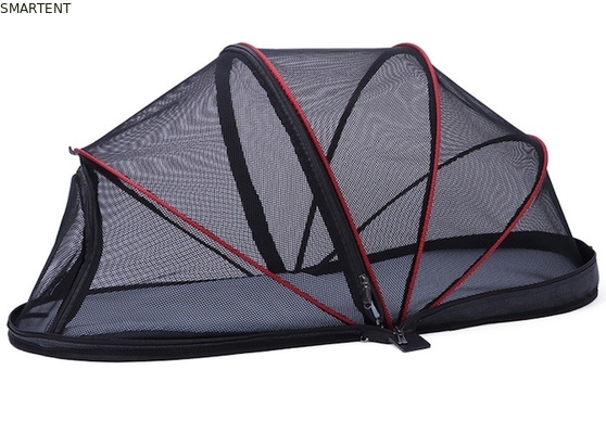 Portable al aire libre fácilmente plegable 40X41X82CM Ventilación malla de nylon tienda acogedora para perros negro refugio para mascotas lindas