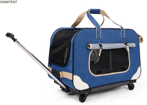 Fuentes lindas incorporadas del animal doméstico de Wateproof 900D Oxford del perro de la casa azul de la tienda los 62x35x39cm
